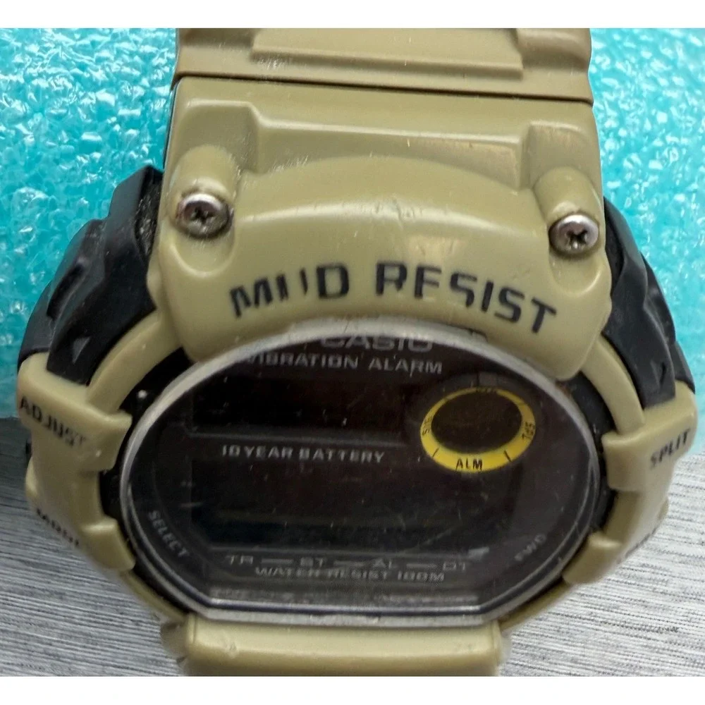 Casio TRT-110H Mud Resist Digital Watch Vibration Alarm Tan Khaki 3463